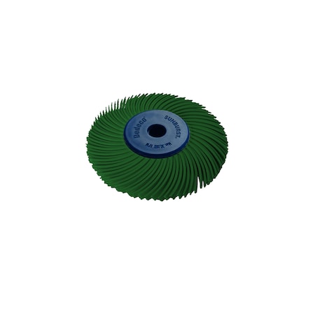 Dedeco Sunburst Radial Bristle Discs 2 in Curved Tc 3-Ply Dark Green 50 Grit A/O 1/Unit 2244